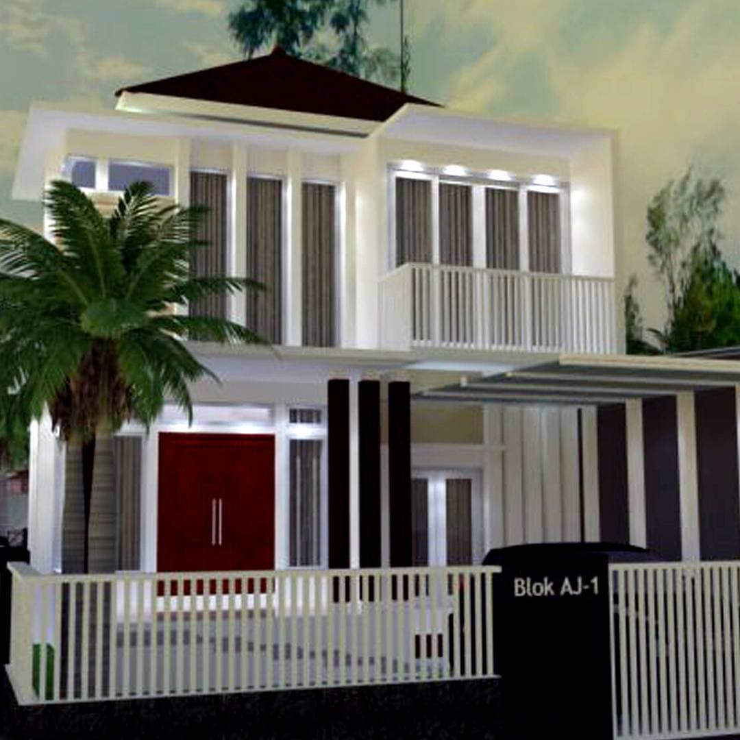 Desain Rumah Tinggal 2 Lantai